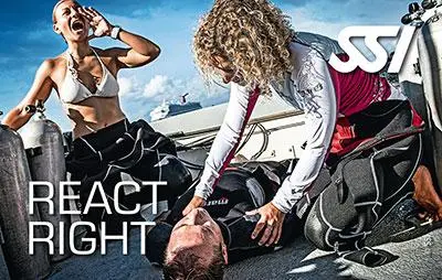 SSI React Right — Prim Ajutor, CPR, AED și Oxigen pentru Scafandri
